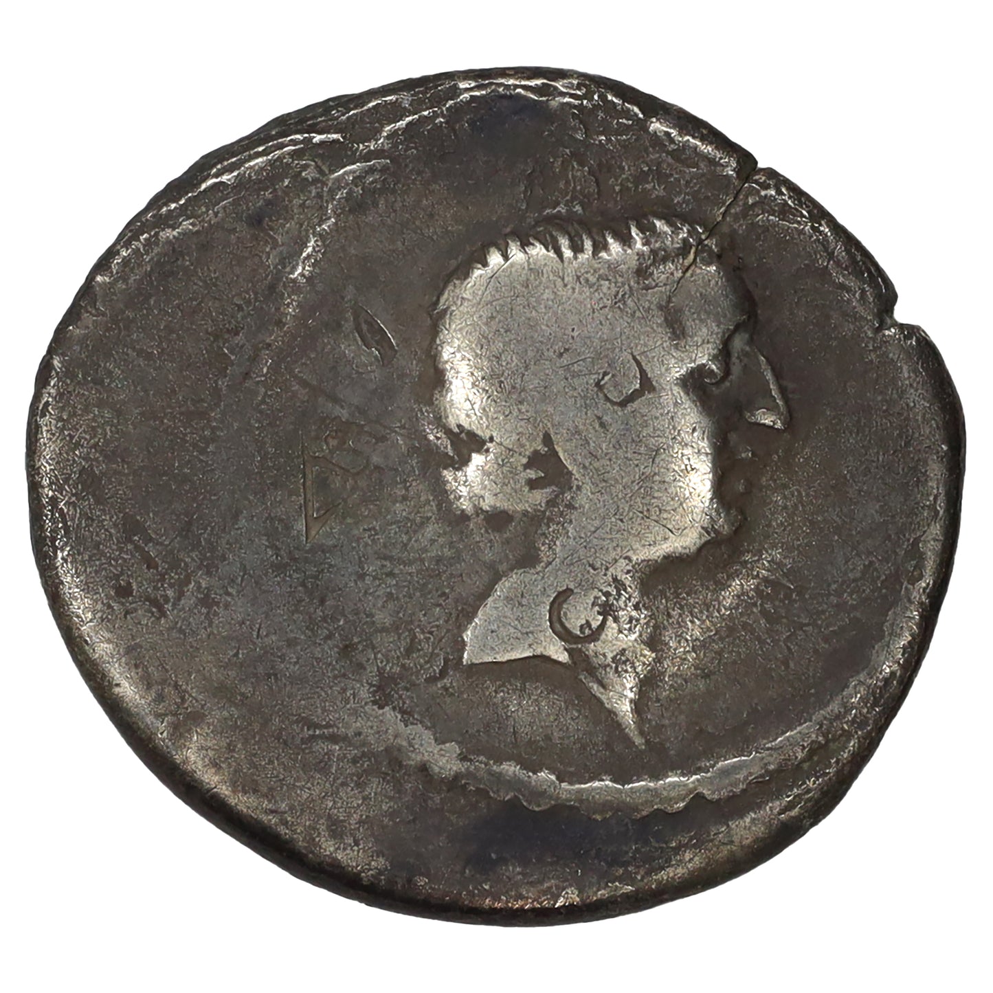 Ancient Rome 42 BC Gladiators L. Livineius Regulus Silver Denarius Fine (F12)