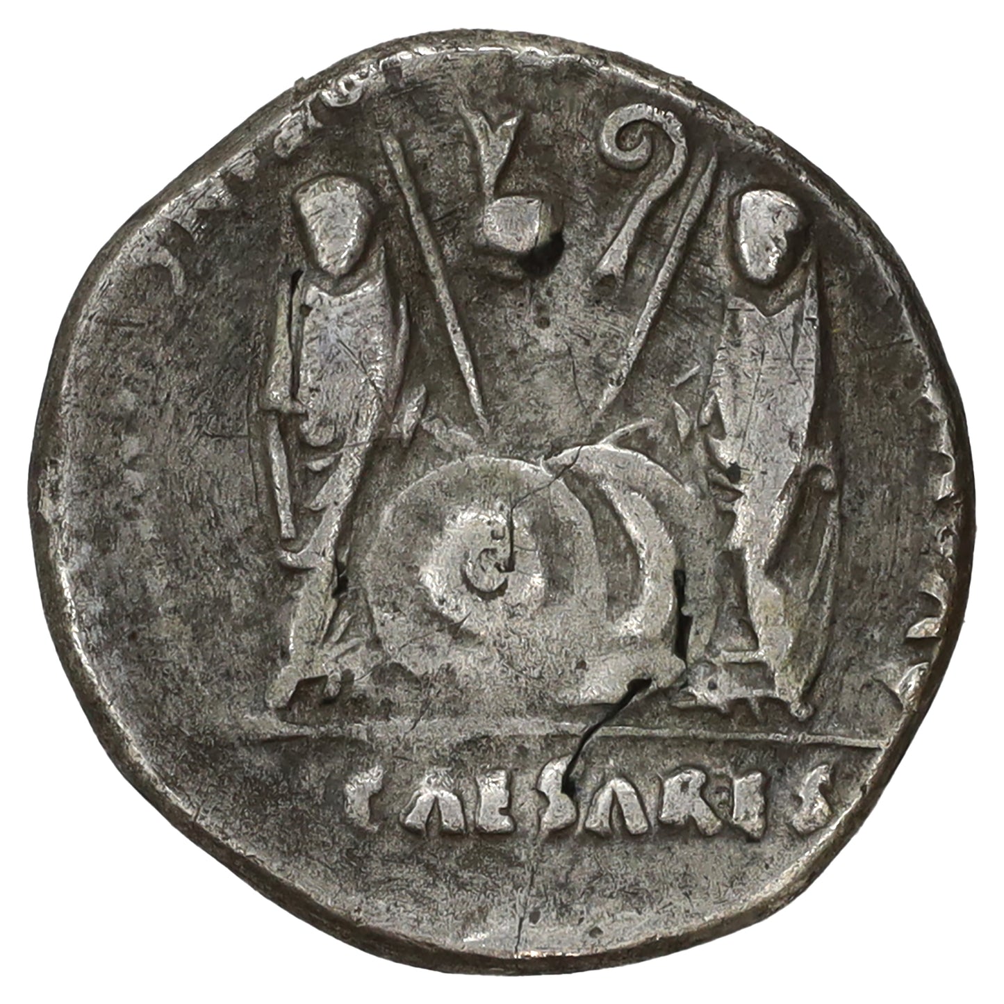 Ancient Rome 2 BC - 4 AD Lugdunum Mint, Augustus Silver Denarius Very Fine (VF20)