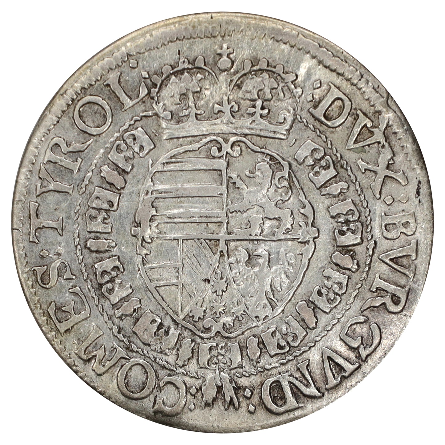Austria 1632 Tyrol Leopold V 10 Kreuzer Almost Uncirculated (AU50)