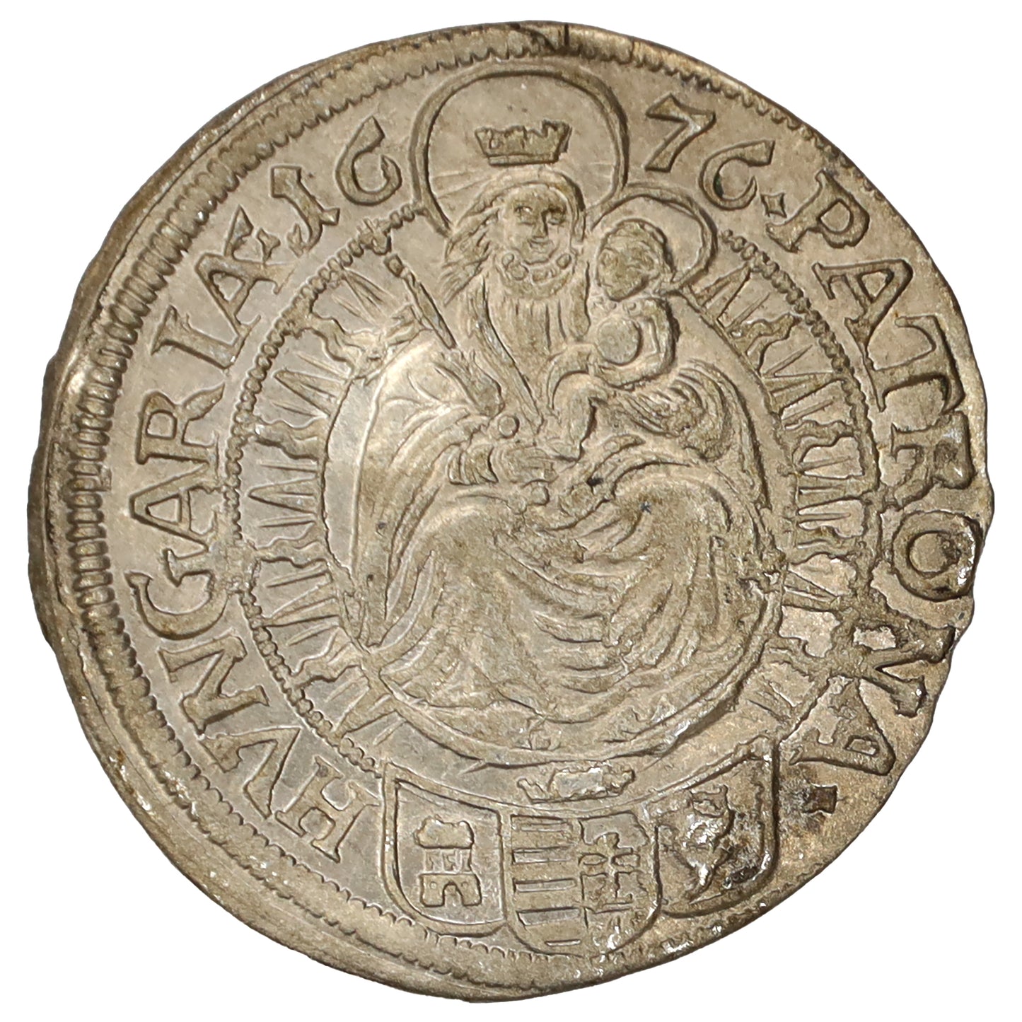 Hungary 1676 Leopold I 6 Krajczars AU-UNC (AU55)