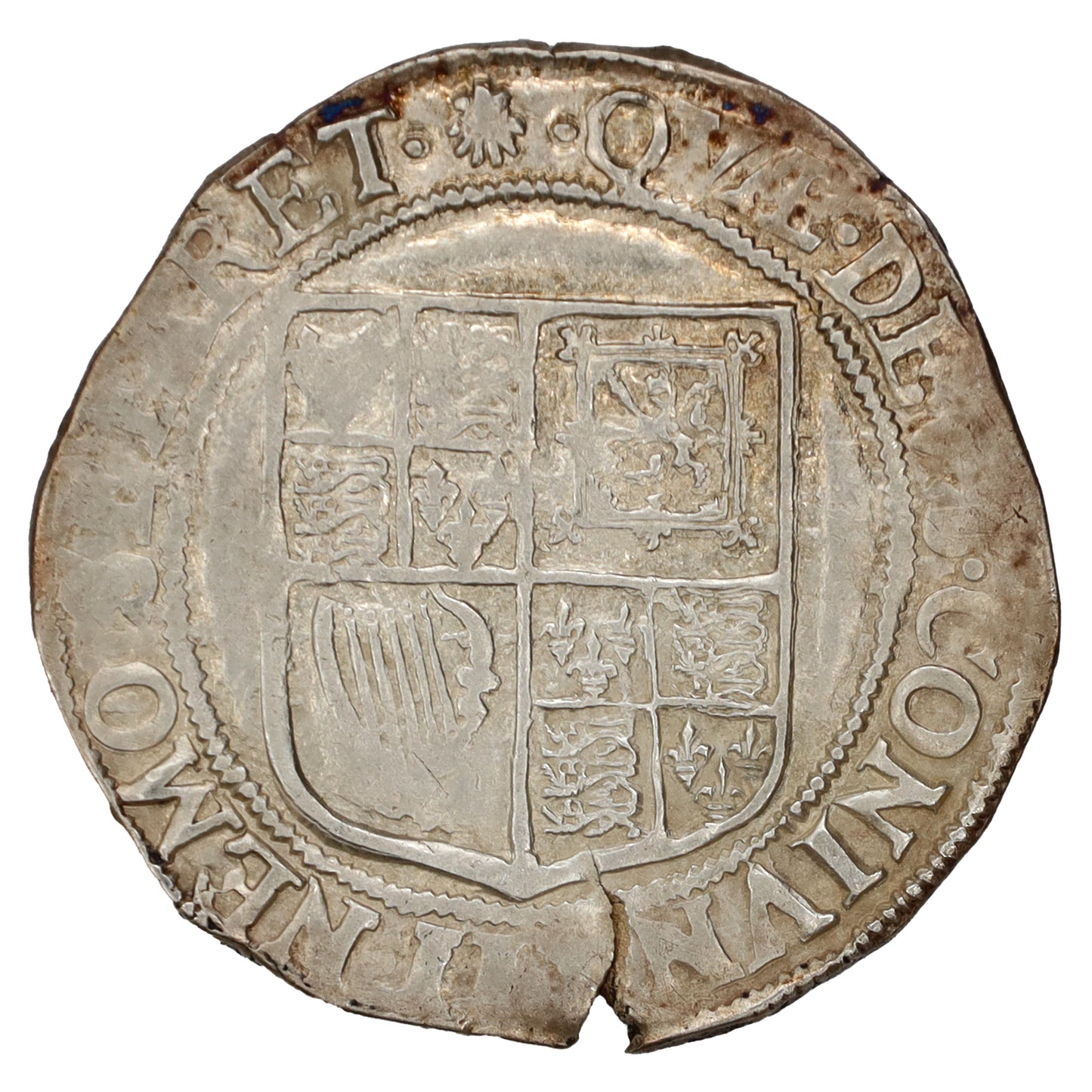 England 1606-7 James I 2nd Bust, Escallop Shilling AU-UNC (AU55)