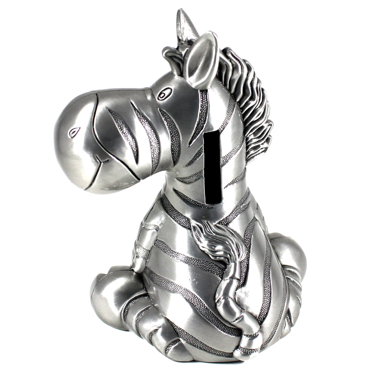 Money Bank: Metal Zebra- A smiling face to celebrate saving money with you!