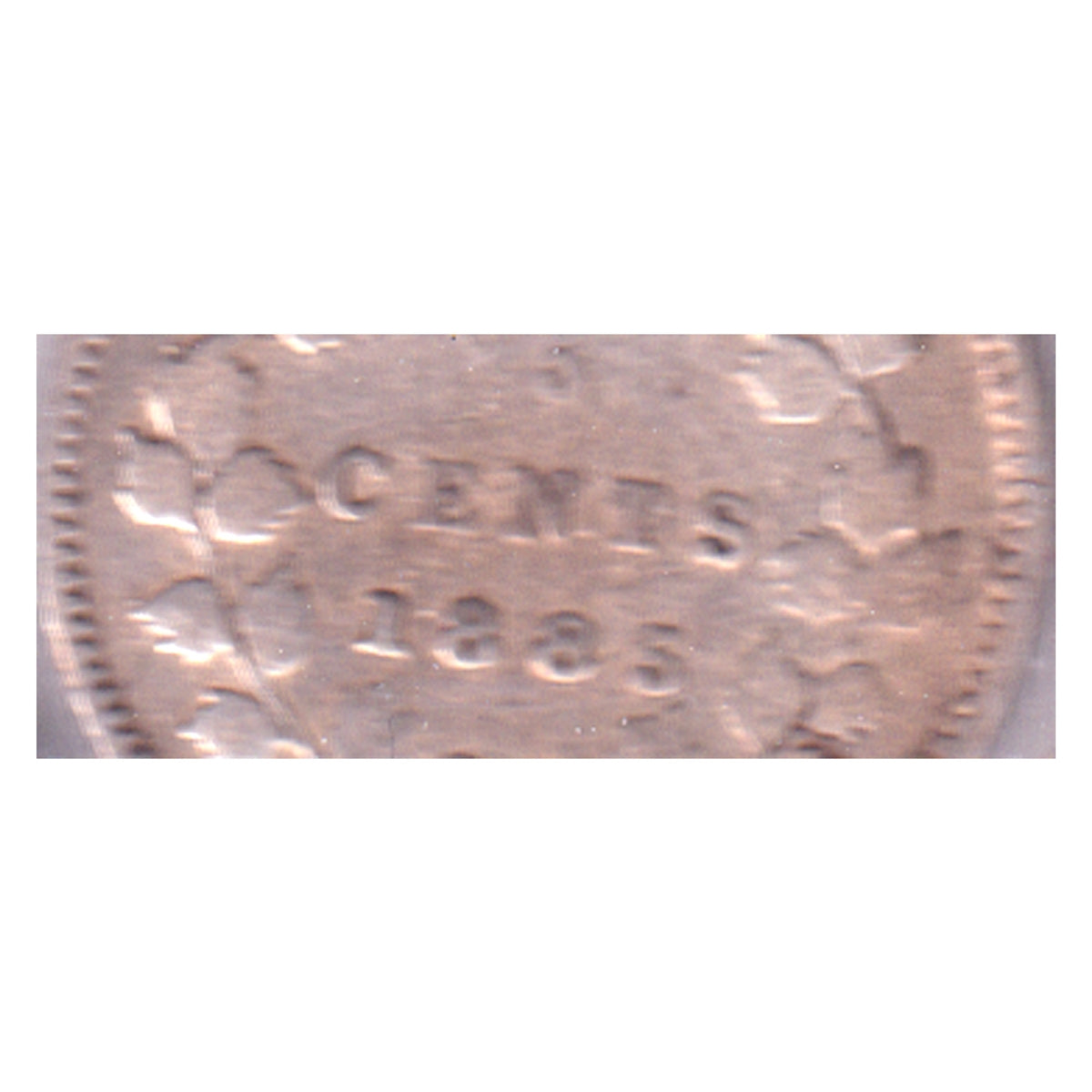 1885 Small 5 Canada 5-cents Fine (F-12) Scratched, cleaned or impaired