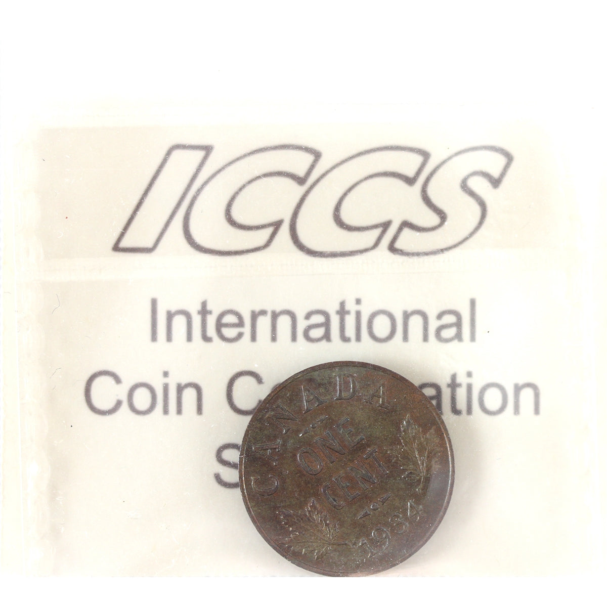 1934 Canada 1-cent ICCS Certified MS-63 Red & Brown