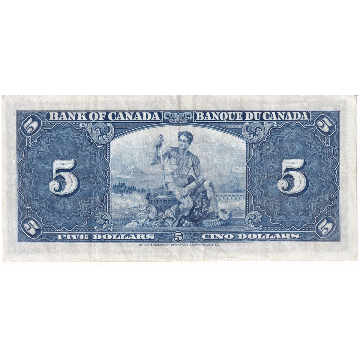 BC-23c 1937 Canada $5 Note, Coyne-Towers, VF-EF (Stains, tear, or damaged)