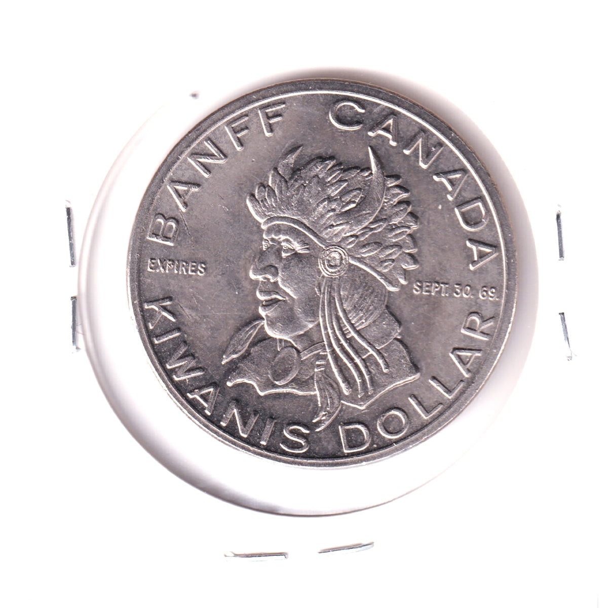 1969 Banff, AB, Indian Days Kiwanis Dollar Trade Token