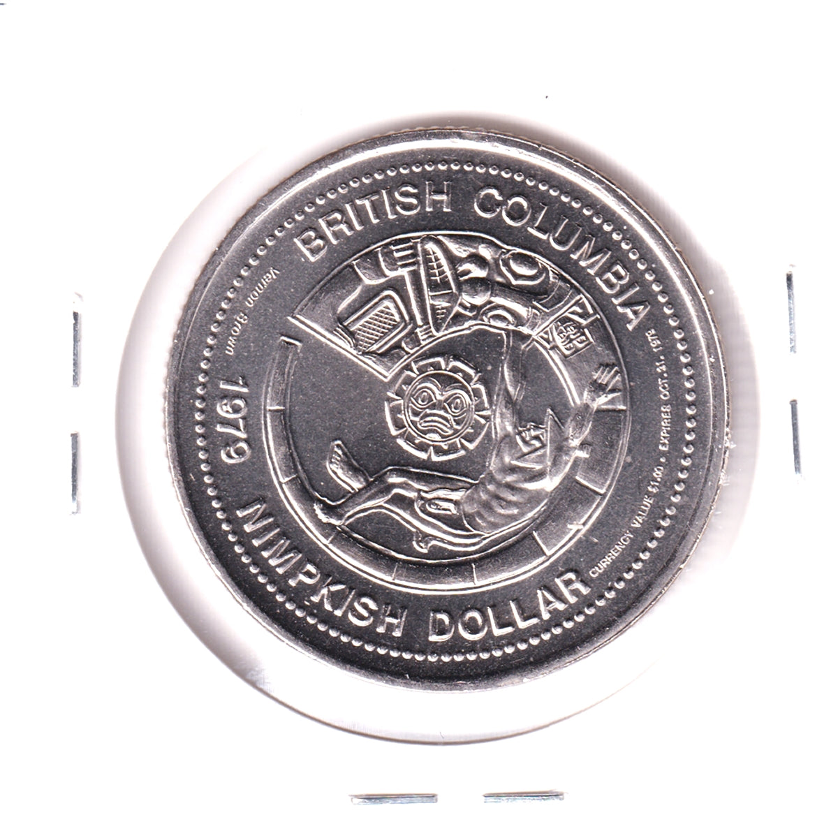 1979 British Columbia Nimpkish Dollar Trade Token: Ellen Neel