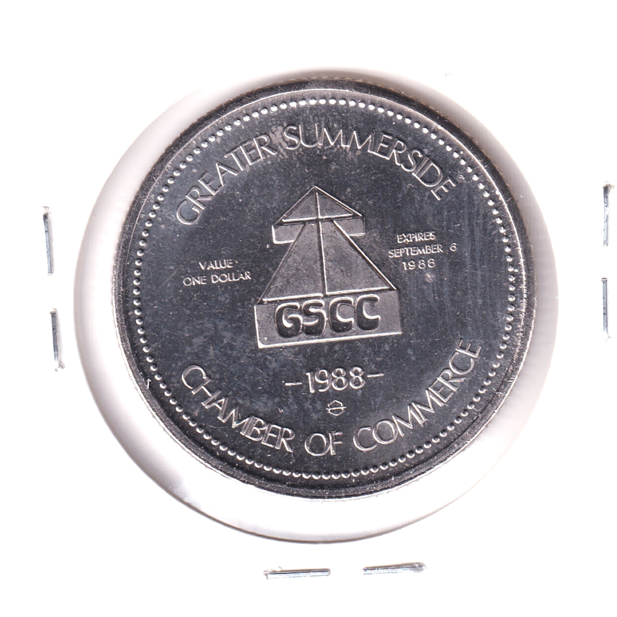 1988 Greater Summerside, PEI, Caboose Dollar Trade Token