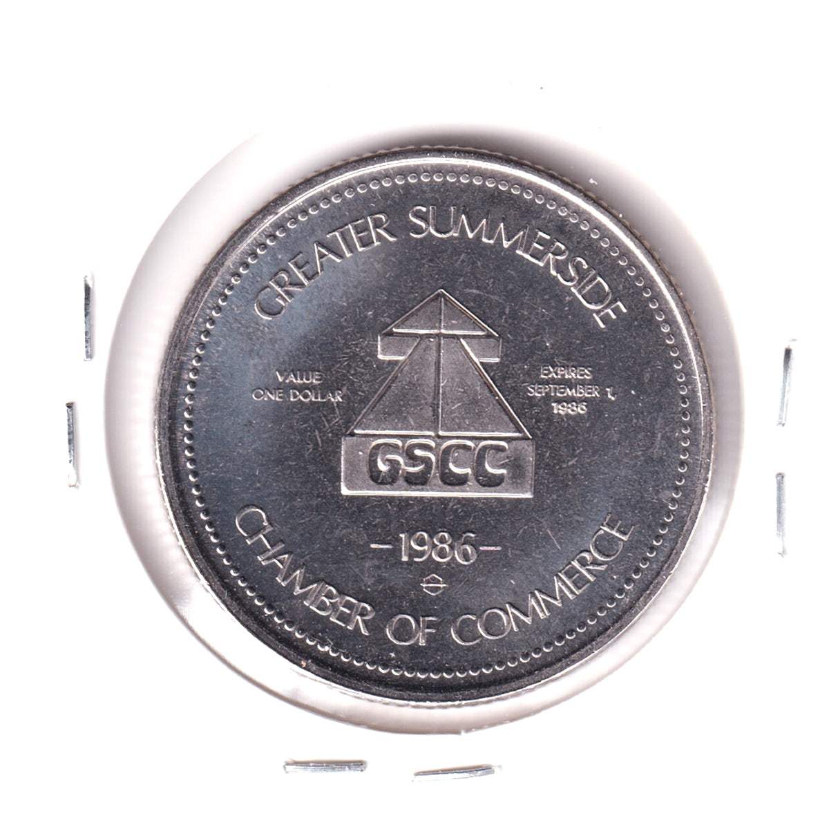 1986 Greater Summerside, PEI, Horse Dollar Trade Token