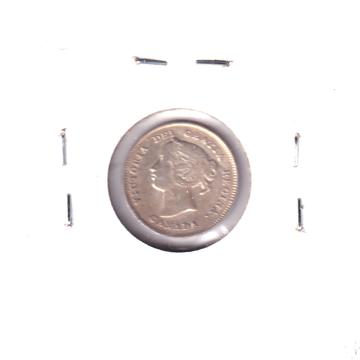 1898 Canada 5-cents F-VF (F15) Scratched, Cleaned or impaired
