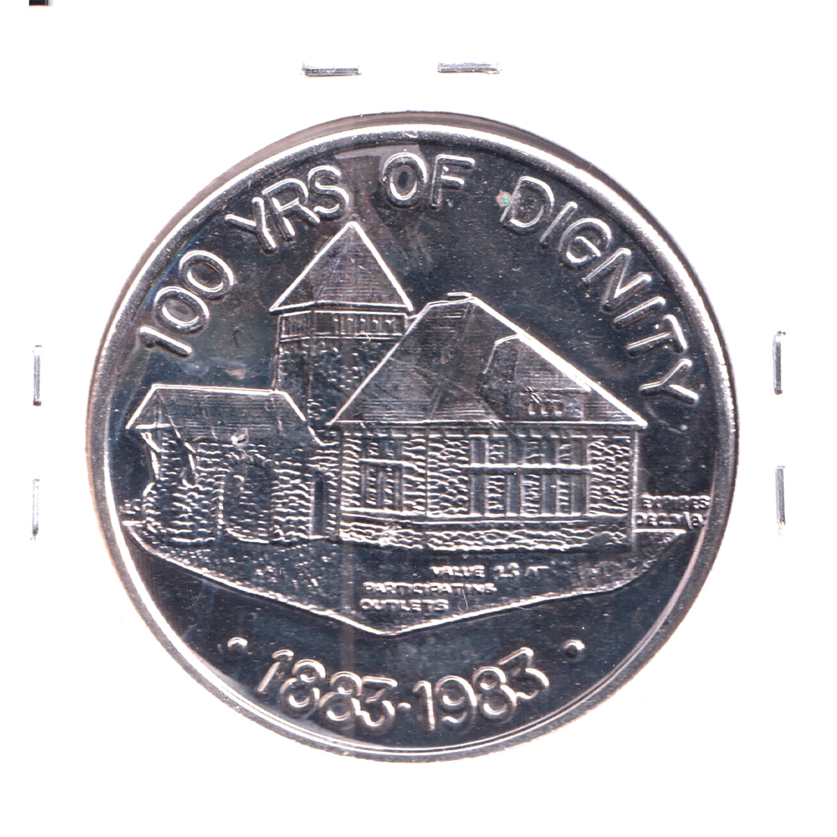 1983 Essex, Ontario, 100 Years of Dignity Trade Dollar Token