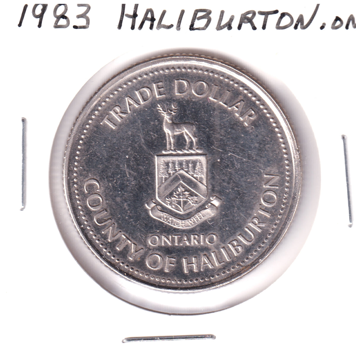 1983 Haliburton, Ontario, Trade Dollar Token: Ontario's Newest County