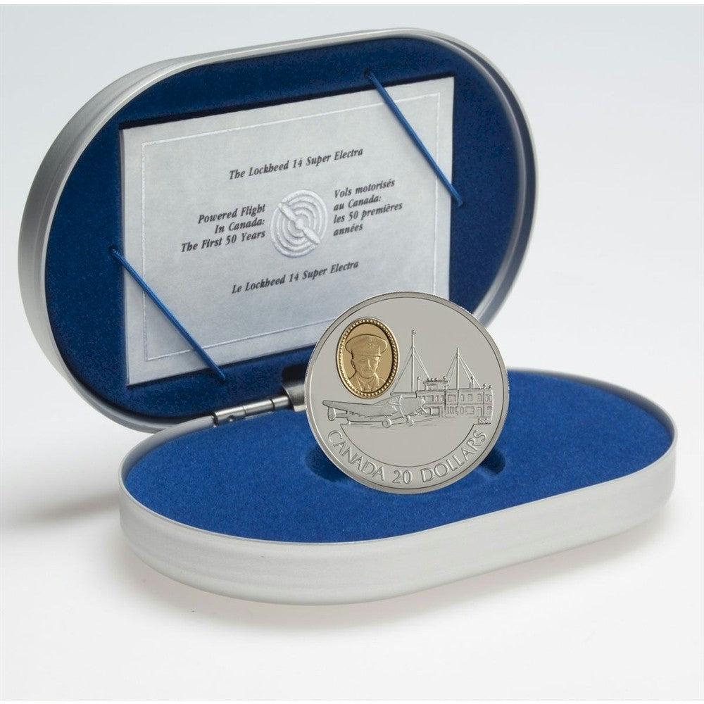 1993 Canada $20 Aviation - Lockheed 14 Super Electra Sterling Silver