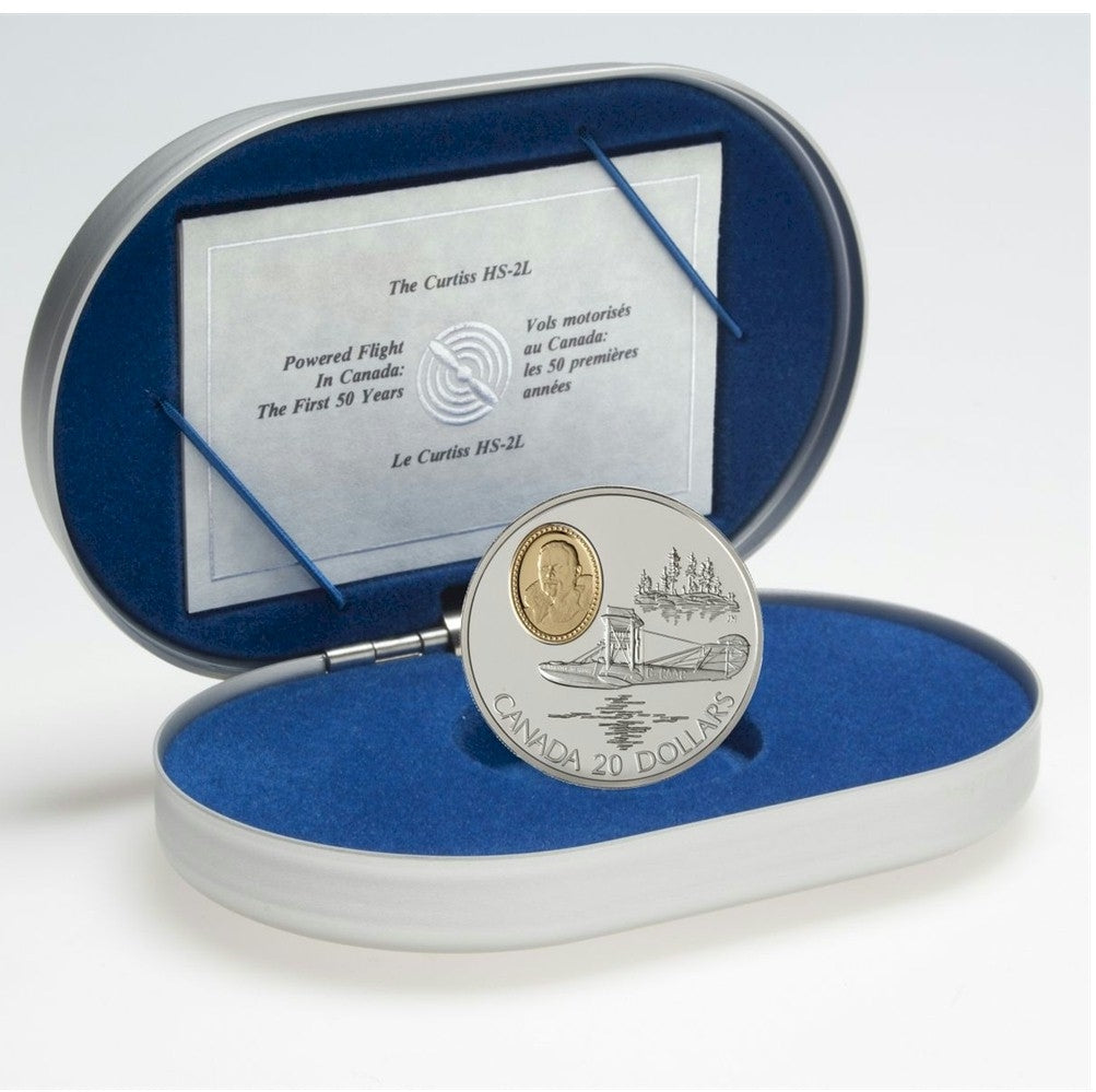 1994 Canada $20 Aviation - Curtiss HS-2L Sterling Silver Coin