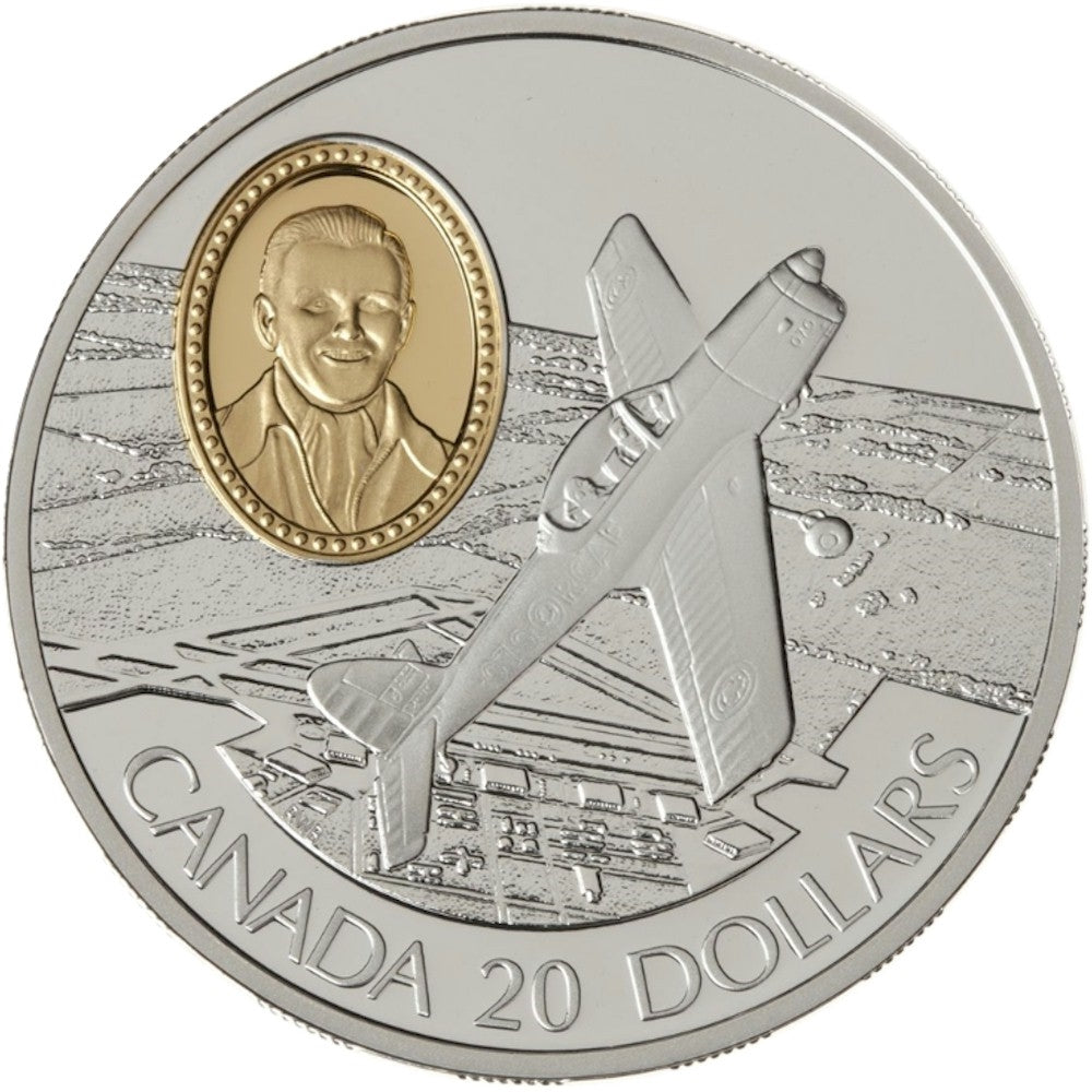 1995 Canada $20 Aviation - DHC-1 Chipmunk Sterling Silver Coin