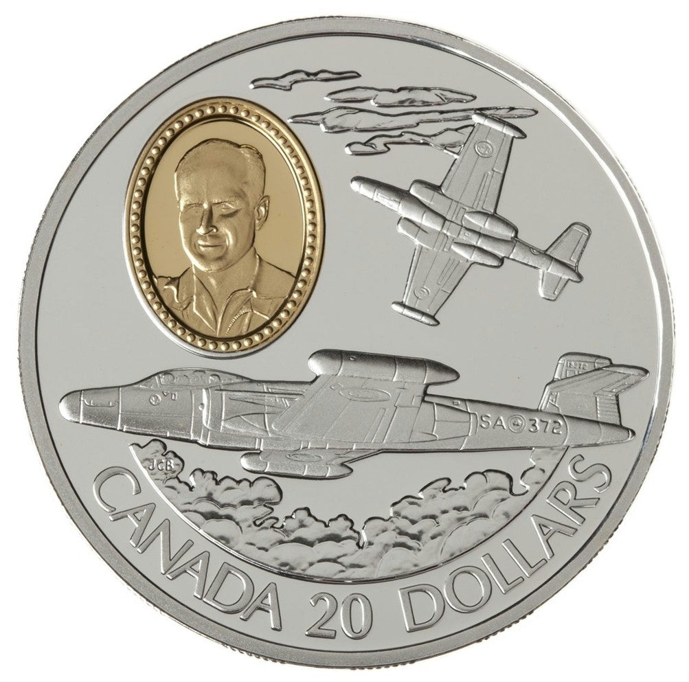 1996 Canada $20 Aviation - Avro CF-100 Canuck Sterling Silver Coin