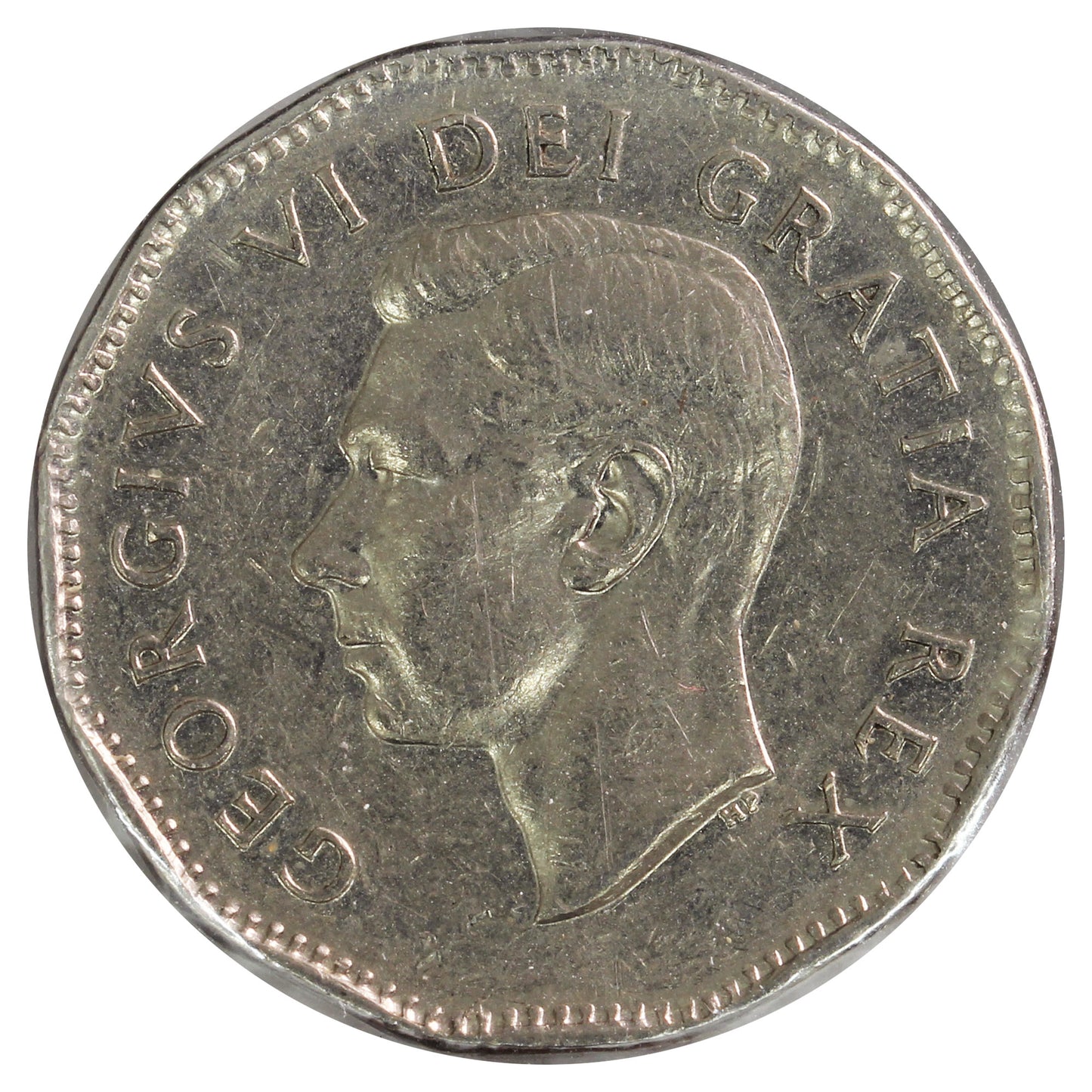 1948 Canada 5-Cents VF-EF (VF30) Scratched, Cleaned or Impaired