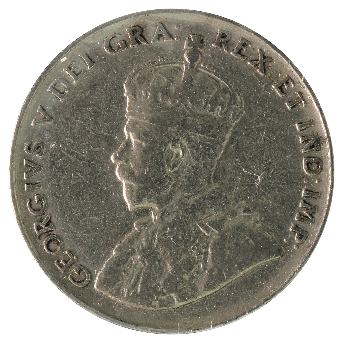 1936 Canada 5-cents F-VF (F-15) Scratched, Cleaned or Impaired