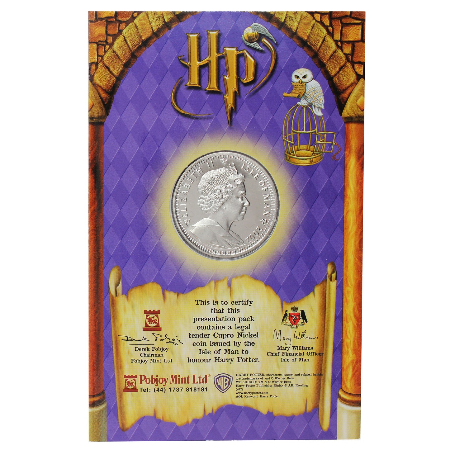 2002 Isle of Man 1 Crown Harry Potter Chamber of Secrets