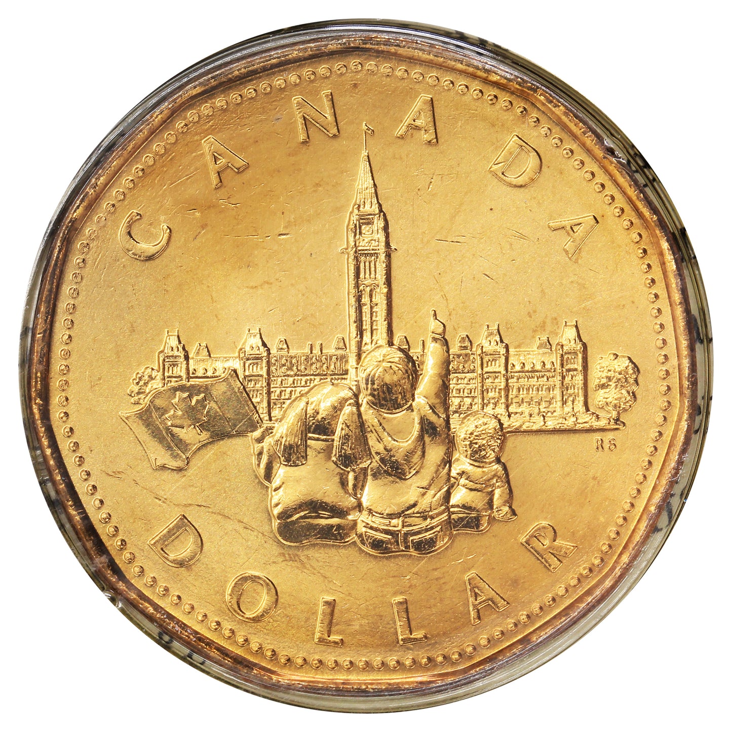 1992 Canada 125 Celebration Information Booklet w/ Parliament Dollar in booklet (French)