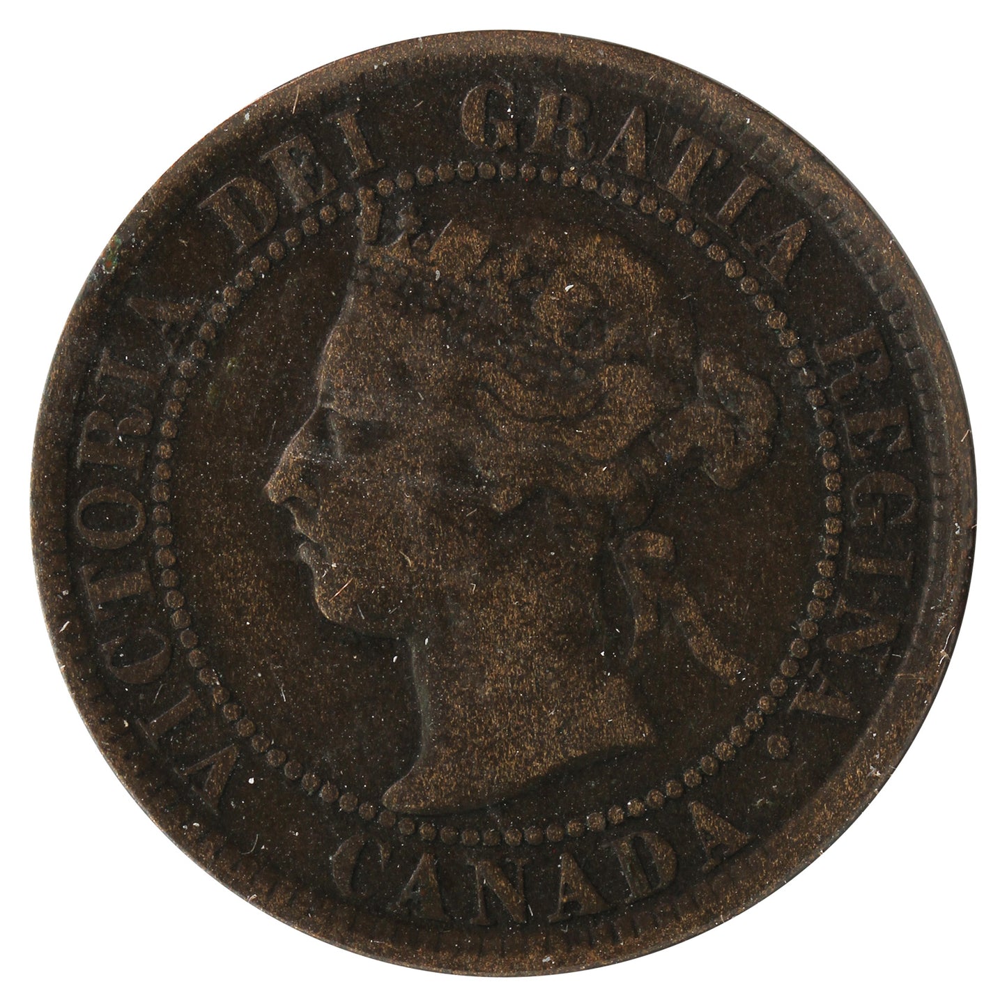 1894 Canada 1-cent VG-F (VG10) Scratched, Cleaned or Impaired