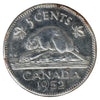 1952 Canada 5-cents UNC+ (MS62) Scratched, Cleaned or Impaired