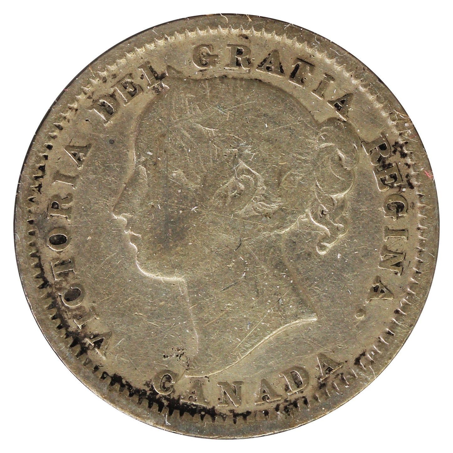 1899 Large 9's Canada 10-cents G-VG (G-6) Scratched, Cleaned or Impaired