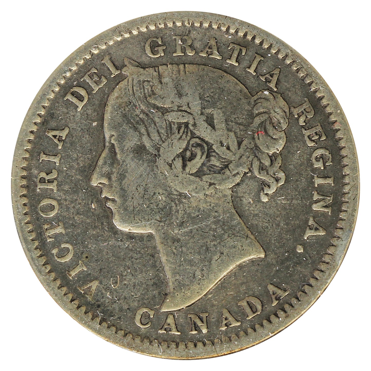 1900 Canada 10-cents Fine (F-12) Scratched, Cleaned or Impaired