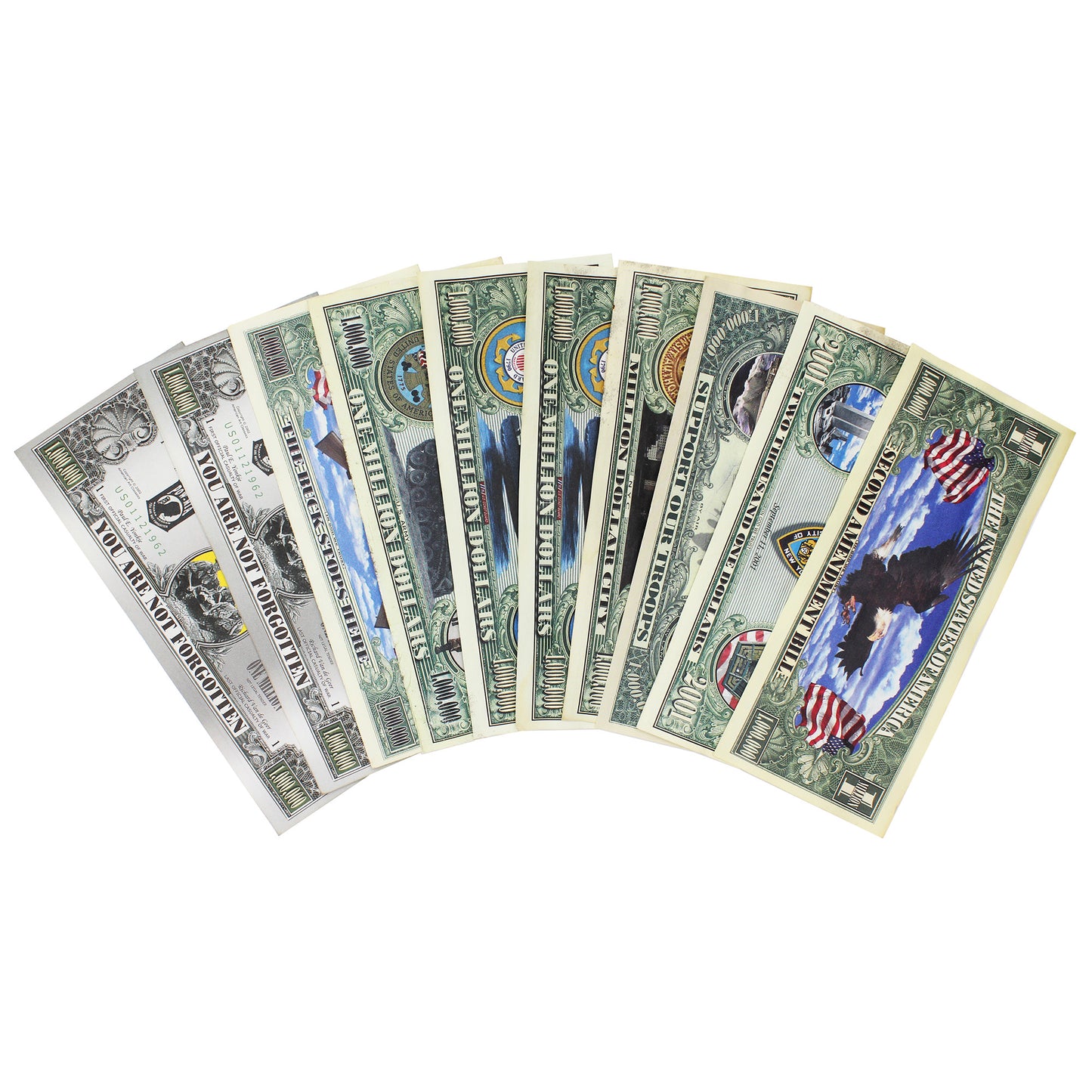 10x Novelty Million Dollar Notes, 10Pcs.