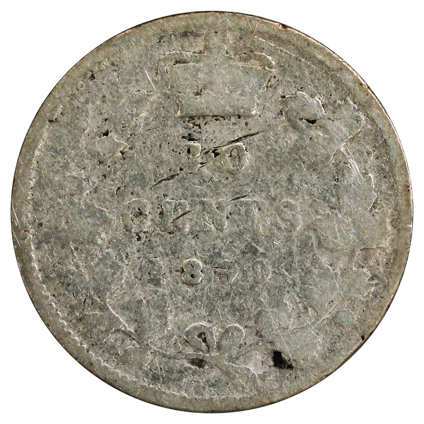 1899 Small 9s Canada 10-cent About Good (AG-3) Scratched, Cleaned or Impaired