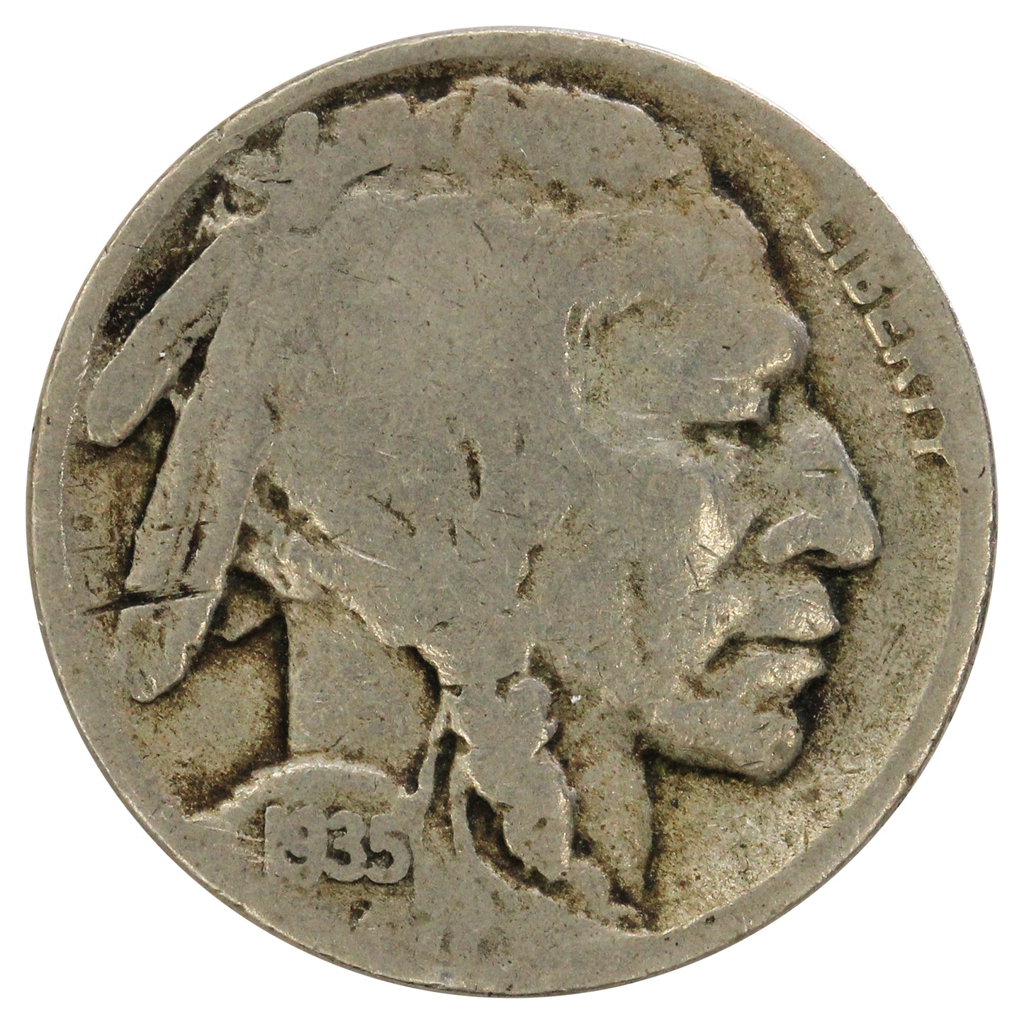 1935 D USA Nickel G-VG (G6) Scratched, Cleaned or Impaired