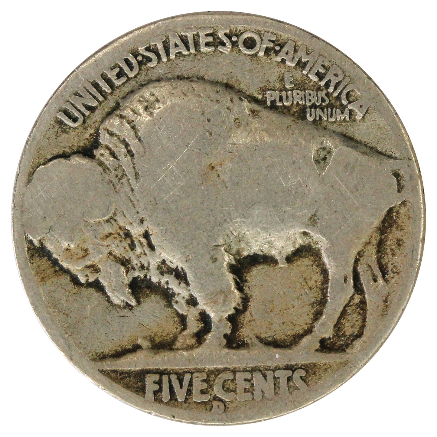 1935 D USA Nickel G-VG (G6) Scratched, Cleaned or Impaired