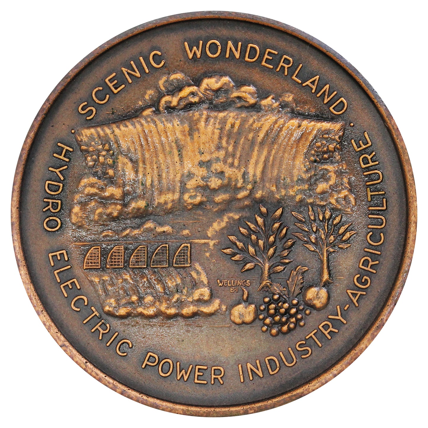 1967 Niagara Falls Canada Centennial Copper Round