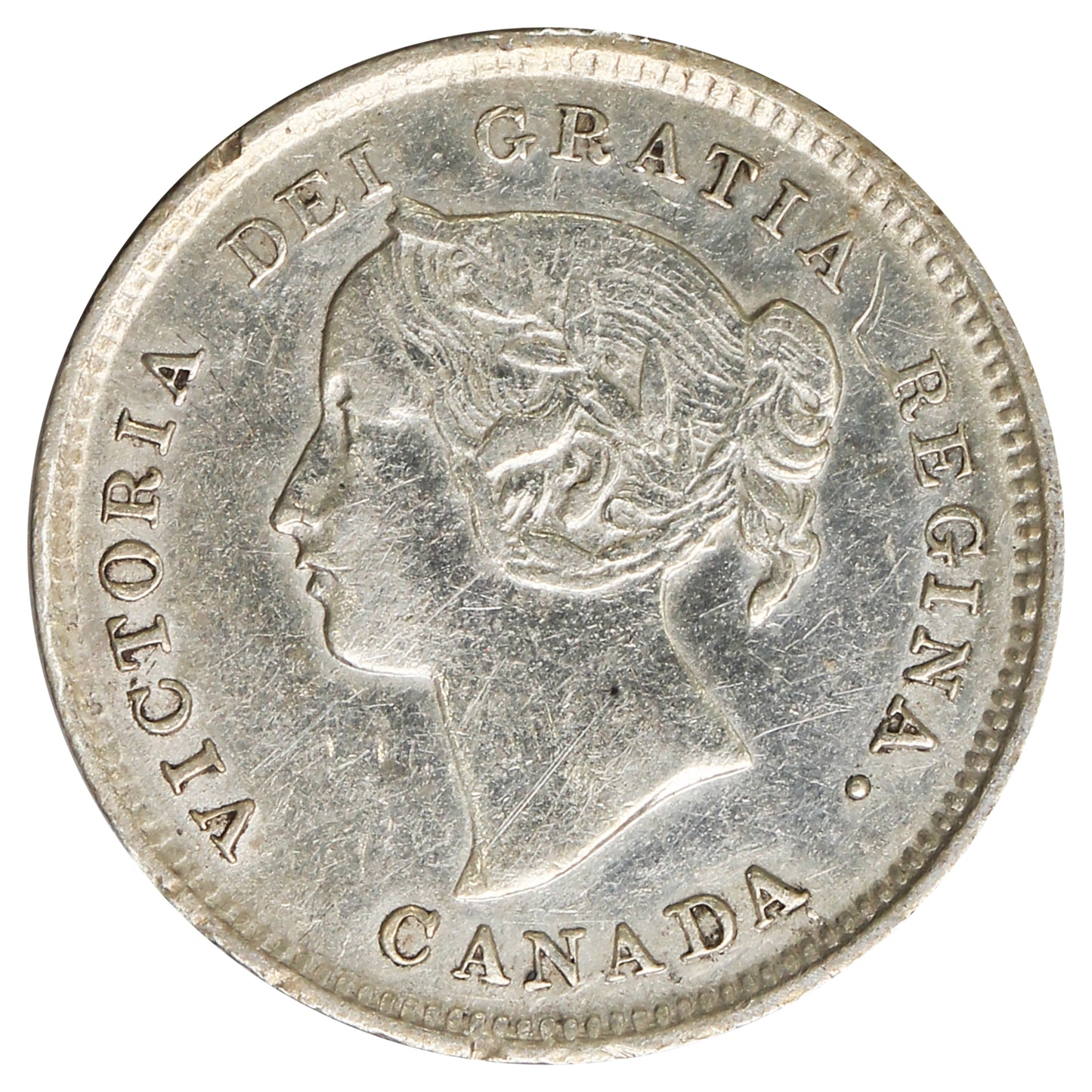 1896 Canada 5-cents Extra Fine (EF40) Scratched, Cleaned or Impaired
