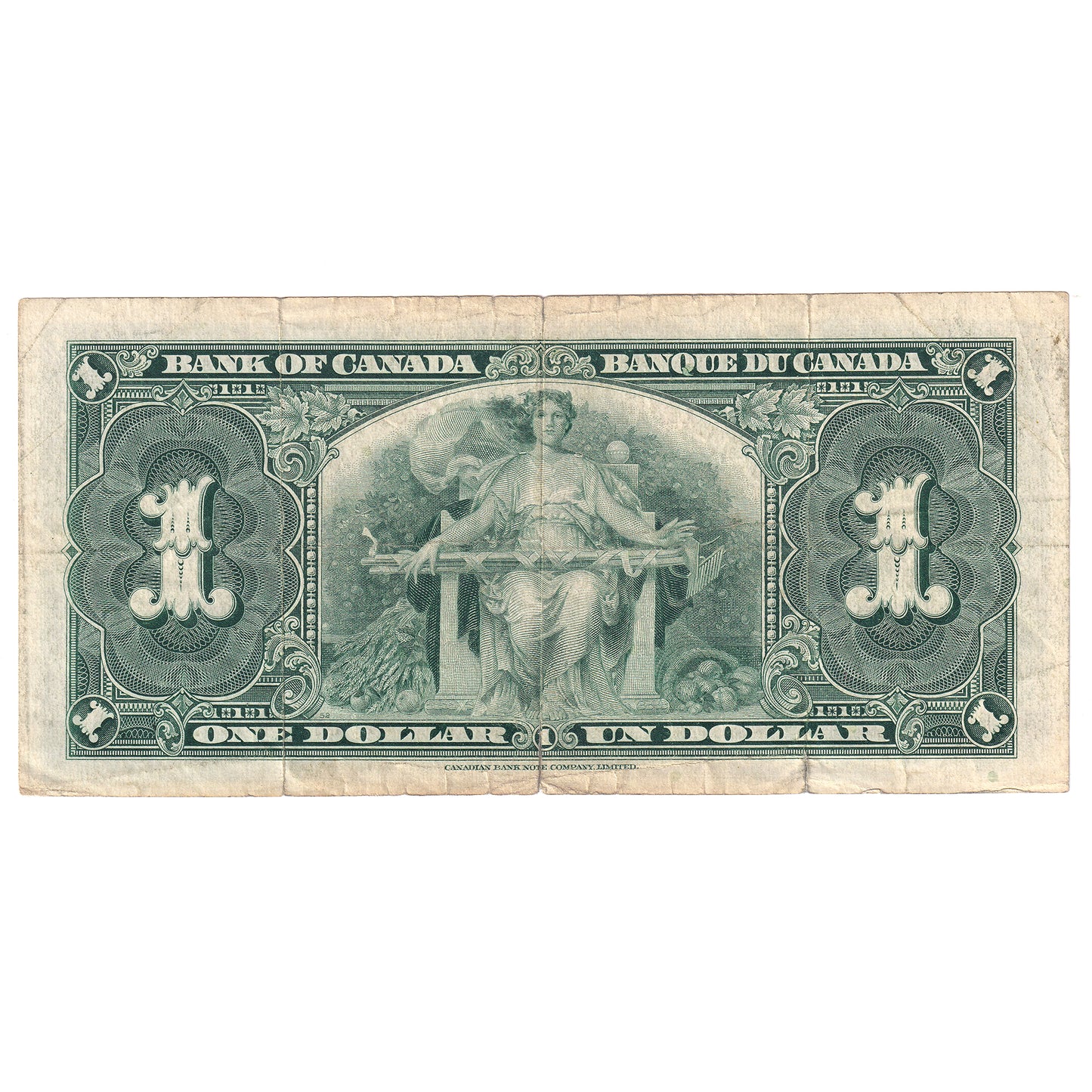 BC-21c 1937 Canada $1 Gordon-Towers, F-VF (Tears, holes, or damaged)