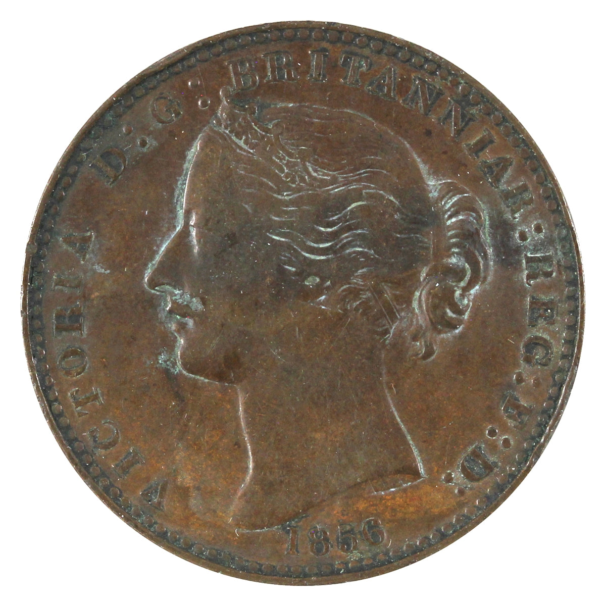 NS-6A2 1856 Nova Scotia Mayflower One Penny Bank Token, VF-EF (VF30) $