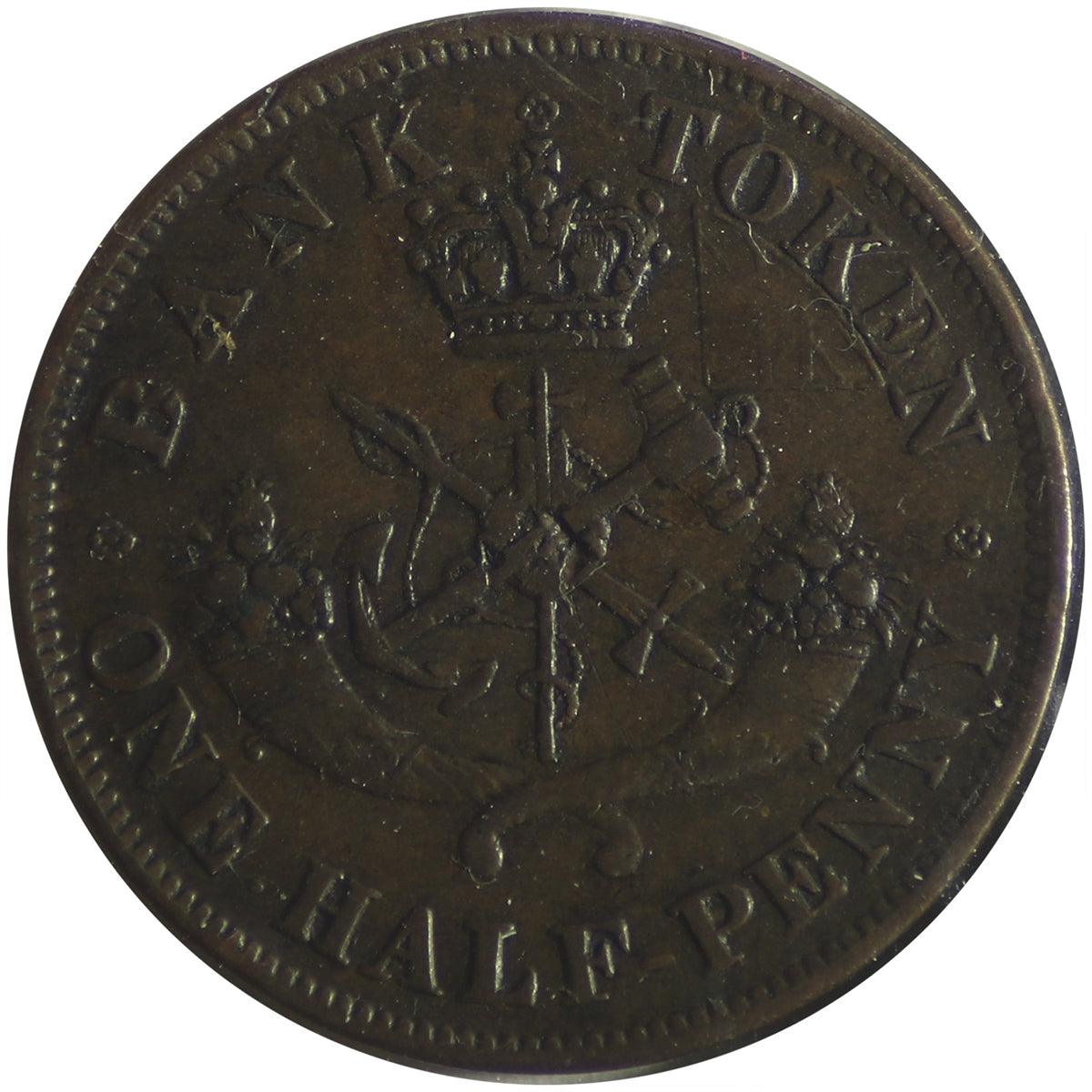PC-5D 1857 Province of Canada, Bank of Upper Canada Half Penny Token Very Fine (VF20)