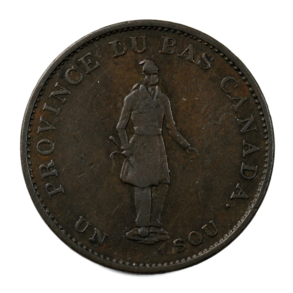 LC-8C1 1837 Lower Canada Bank du Peuple Half Penny Token VF-EF (VF30) $