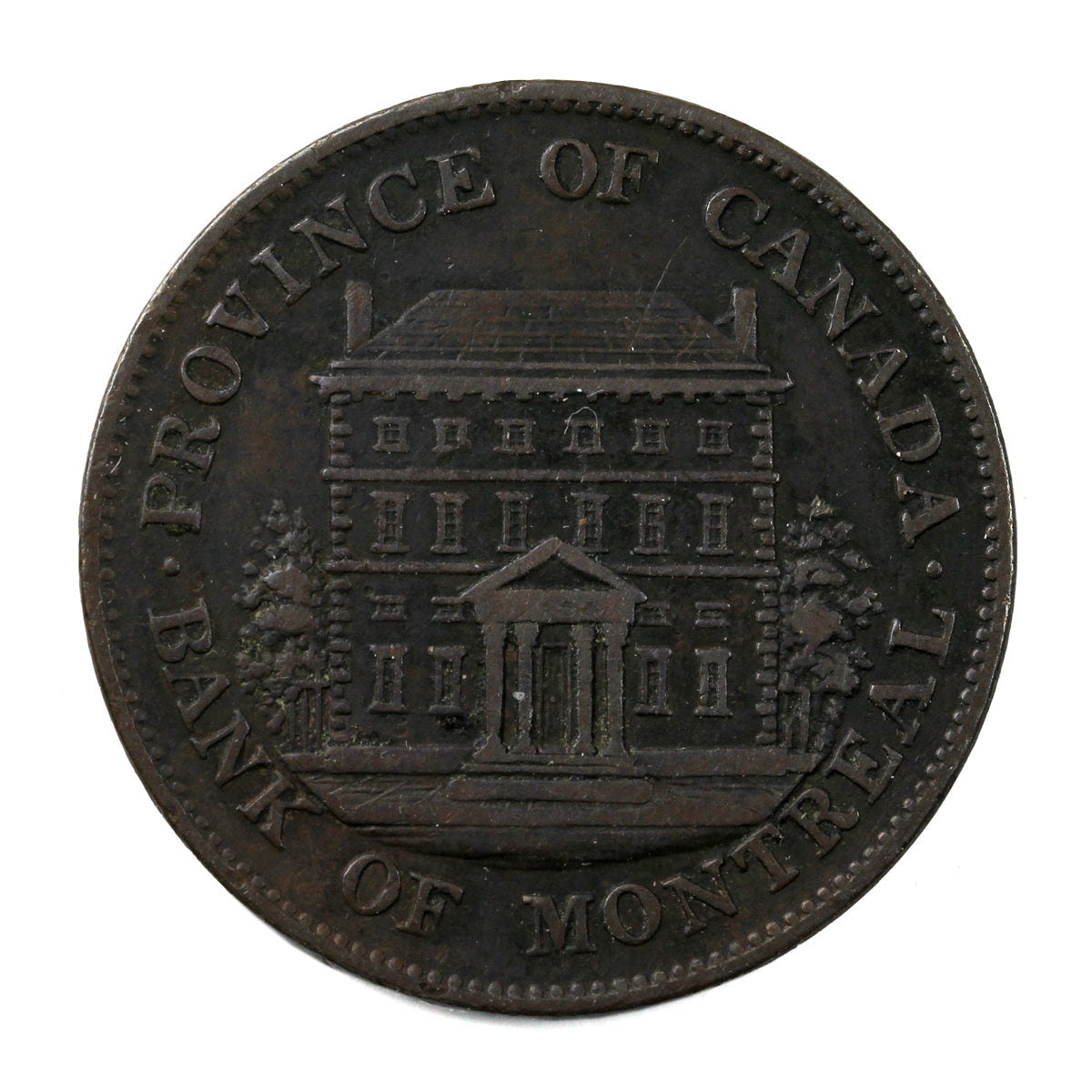 PC-1B6 1844 Province of Canada Bank of Montreal Half Penny Token Extra Fine (EF40) $