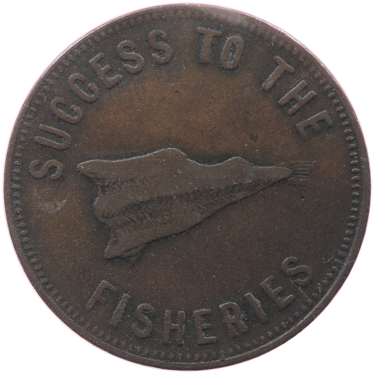 PE-5A No Date (1859) PEI Speed the Plough Bank Token, F-VF (F15)