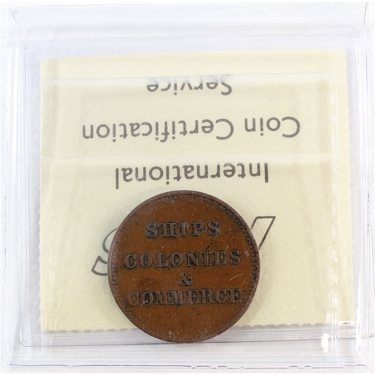 PE-10-39 PEI Ships Colonies & Commerce Bank Token ICCS Certified EF40 (BR #997)