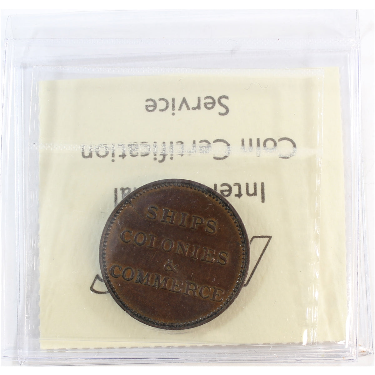 PE-10-45 PEI Ships Colonies & Commerce Bank Token ICCS Certified EF40 (BR #997)