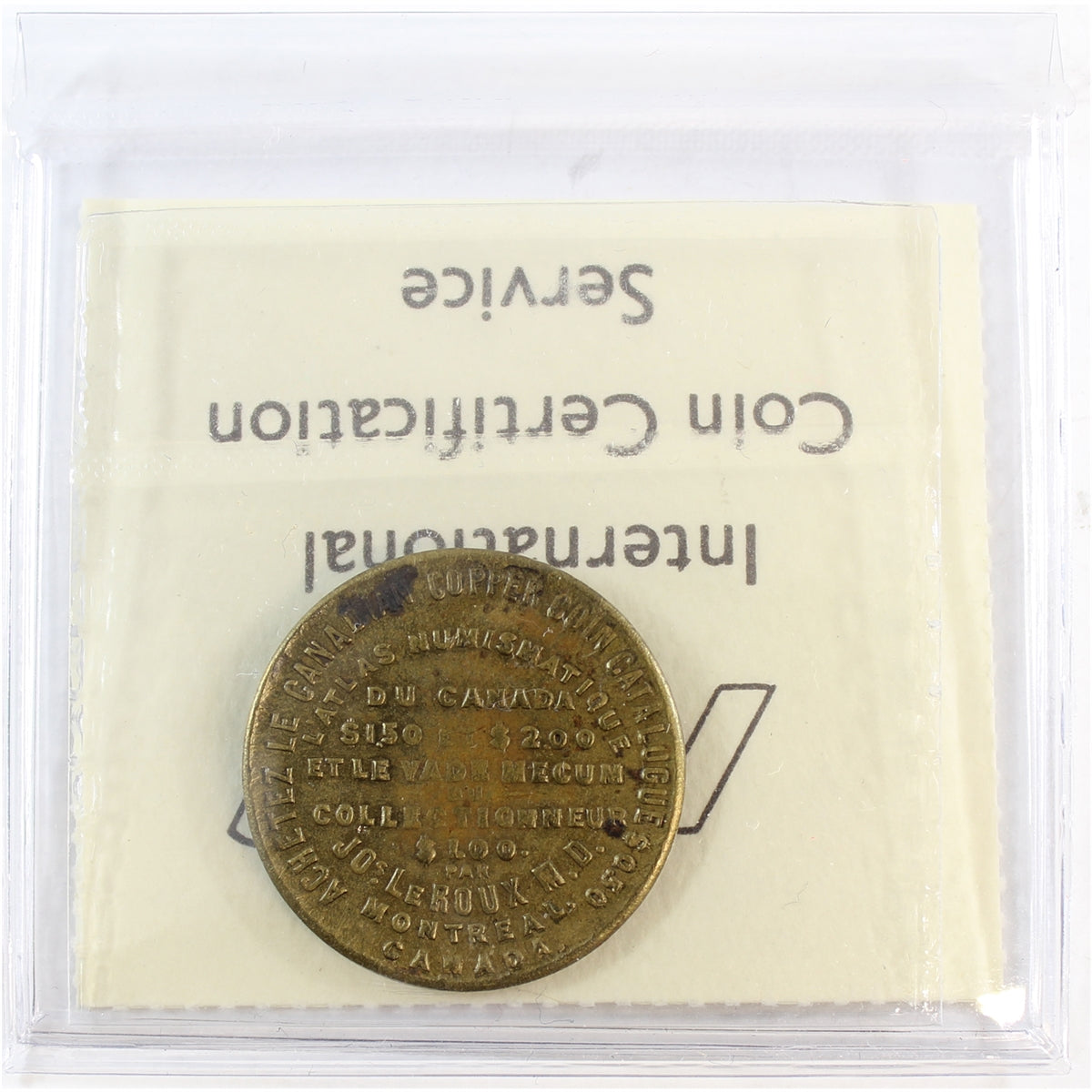 BR-583 Jos. LeRoux MD Bank Token ICCS Certified VF20