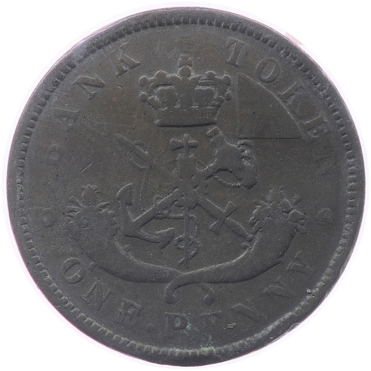 PC-6A1 1850 Province of Canada, Bank of Upper Canada Penny Token Very Good (VG8)