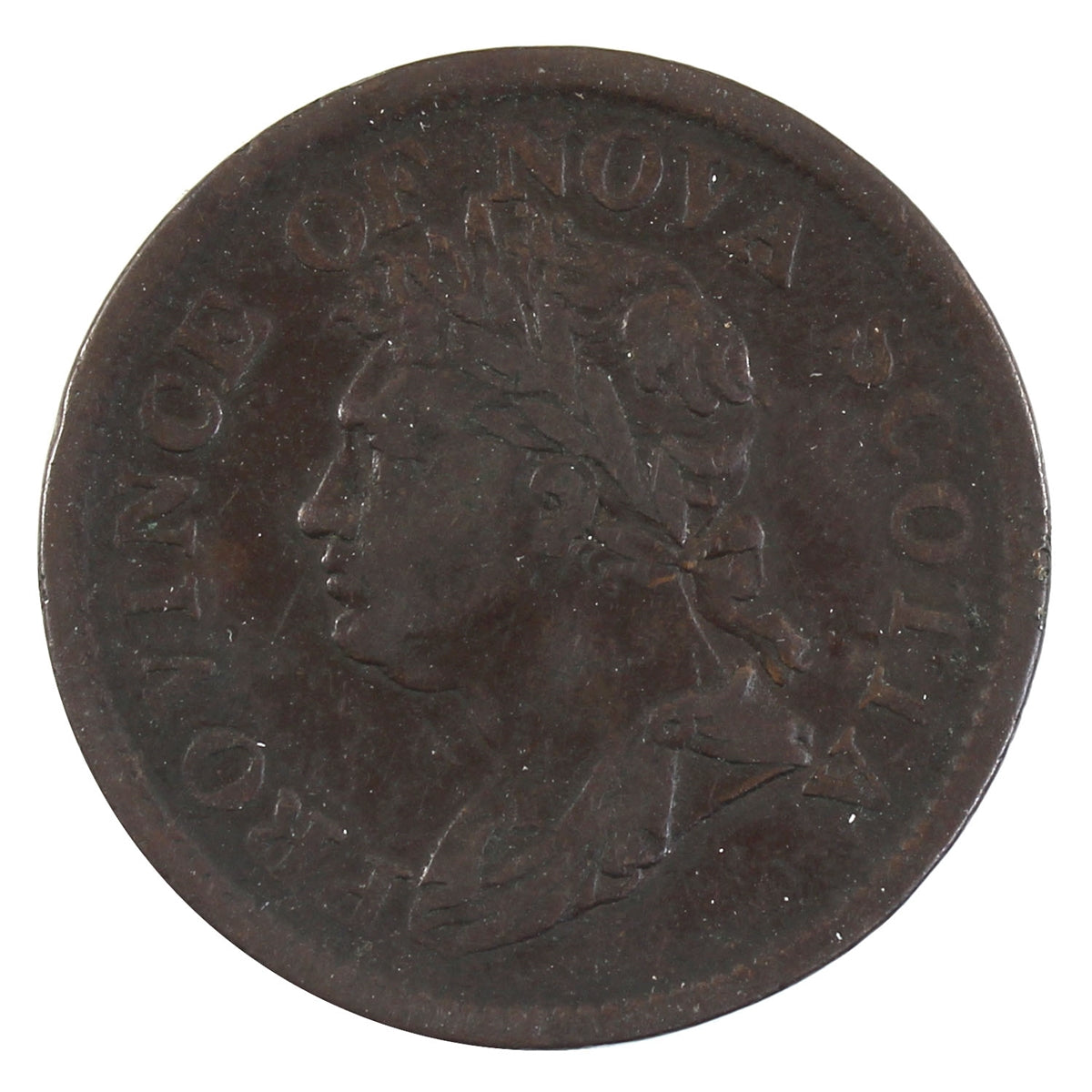NS-2A2 1824 Nova Scotia Thistle Penny Bank Token, Fine (F12)