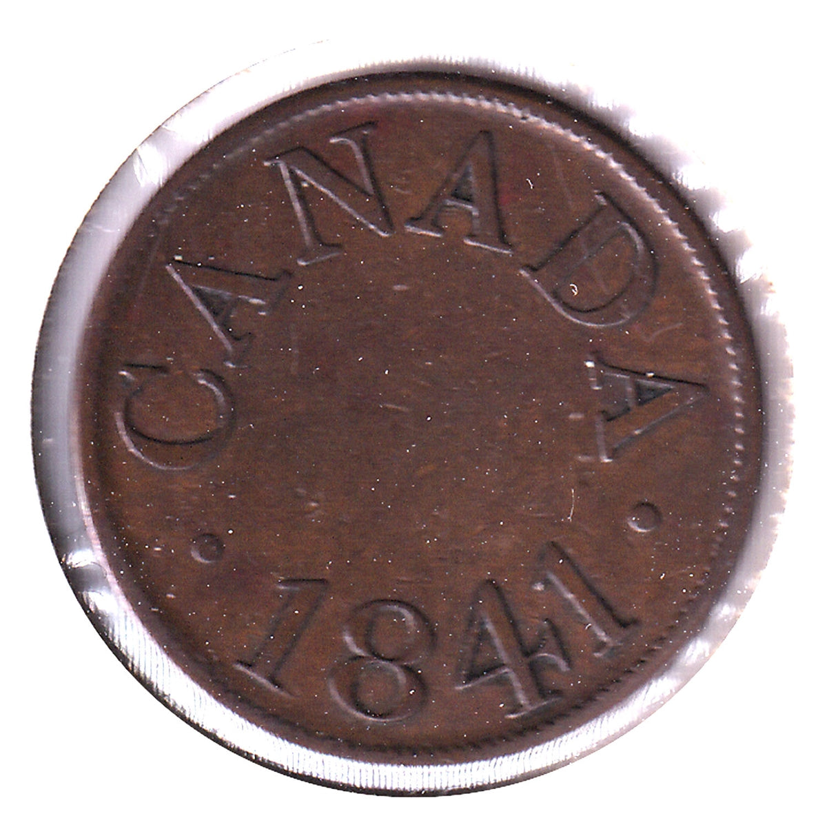 LC-13B 1841 Lower Canada Half Penny, Bank Token, F-VF (F15)