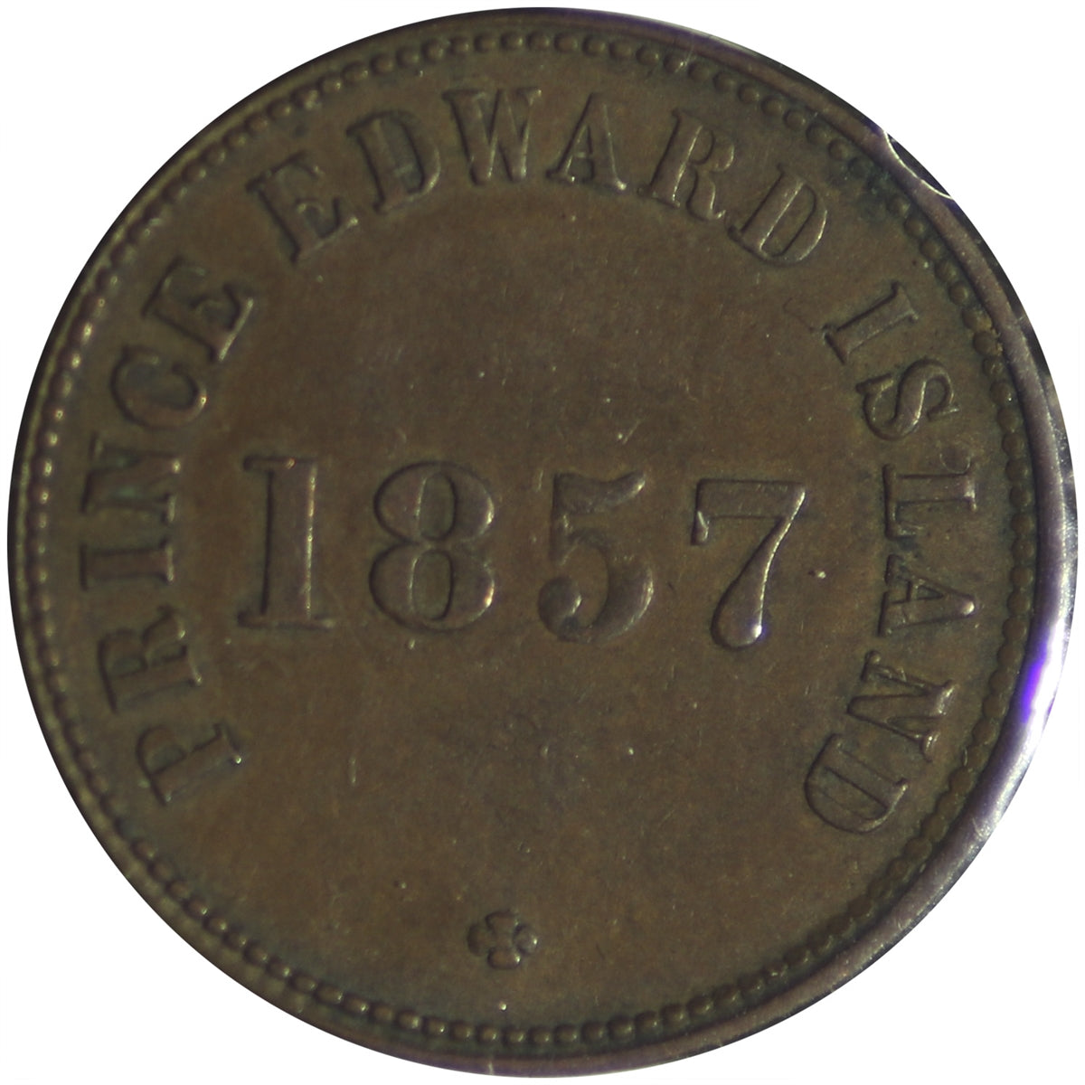 PE-7C2 1857 PEI Self Government & Free Trade Bank Token Very Fine (VF20)