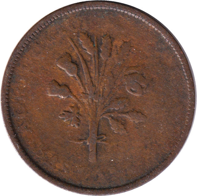 LC-27A1 No Date Lower Canada, Un Sou, Bank Token, Very Good (VG-8)
