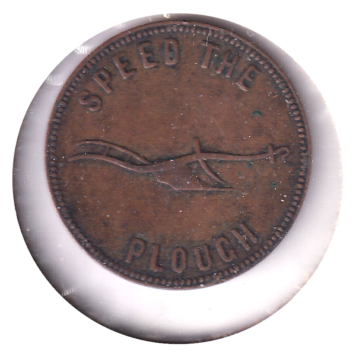PE-5B1 No Date (1860) PEI Speed the Plough, Success to the Fisheries Token Fine (F12)