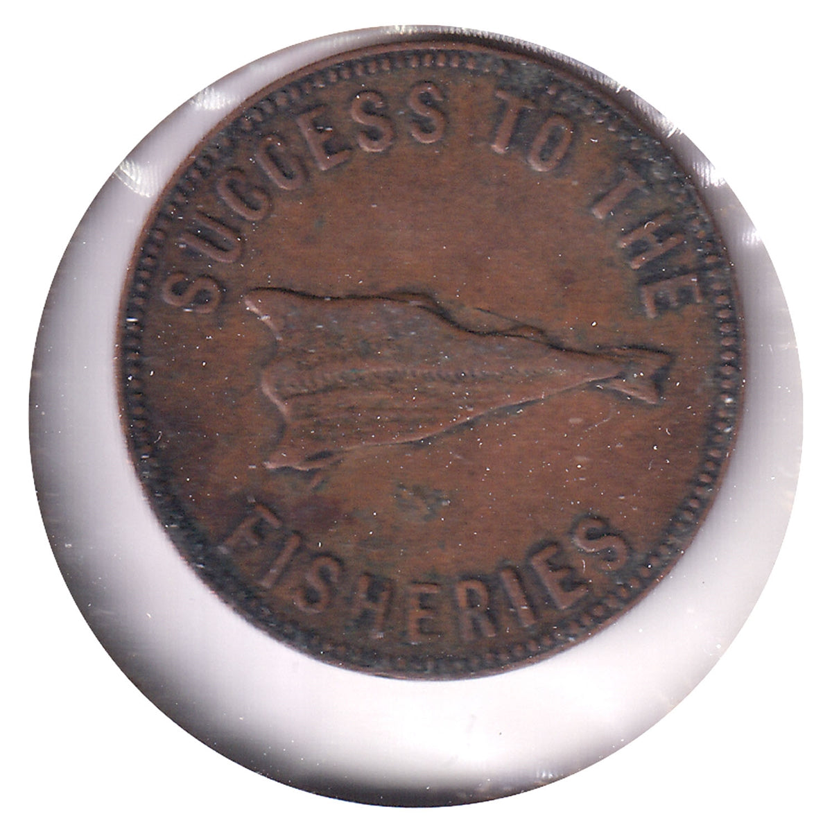 PE-5B1 No Date (1860) PEI Speed the Plough, Success to the Fisheries Token Fine (F12)